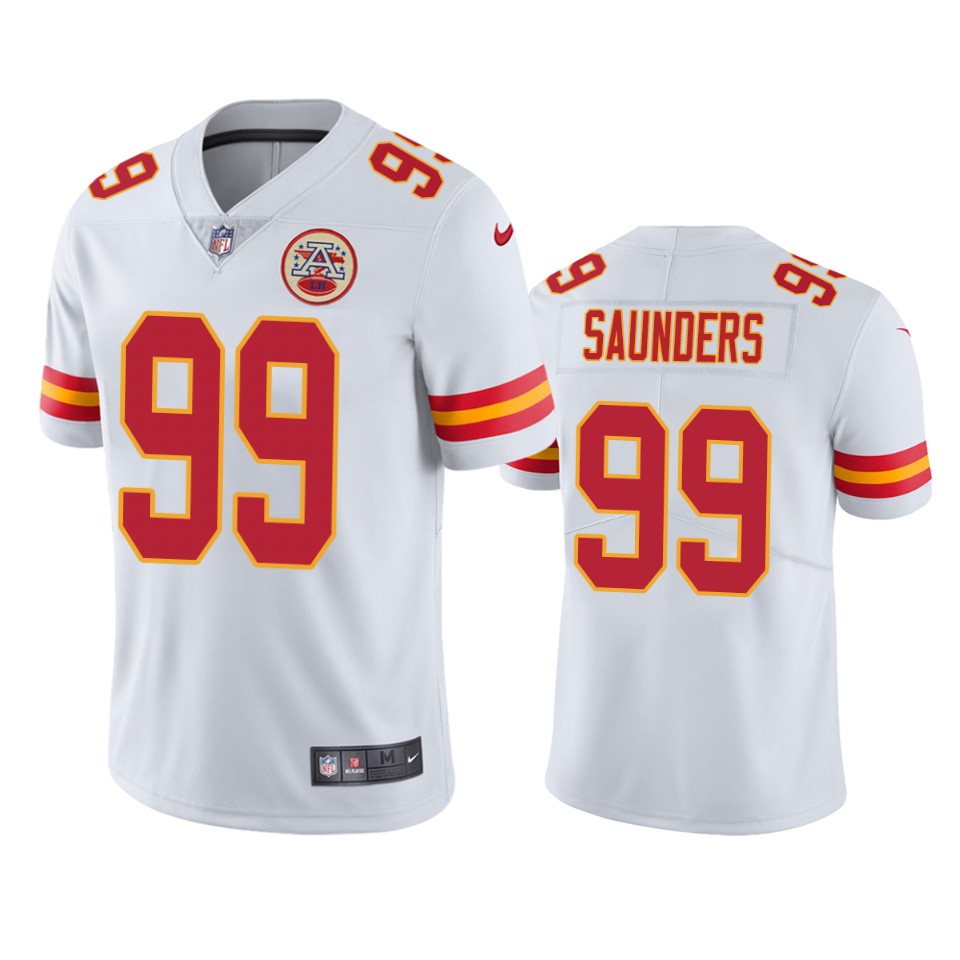 men's chiefs khalen saunders white vapor limited jersey