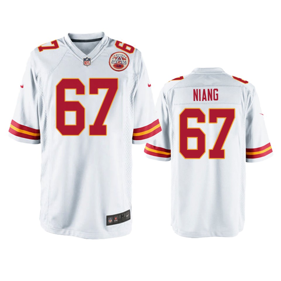 men's chiefs lucas niang white game jersey