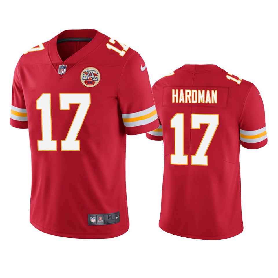 men's chiefs mecole hardman red vapor limited jersey