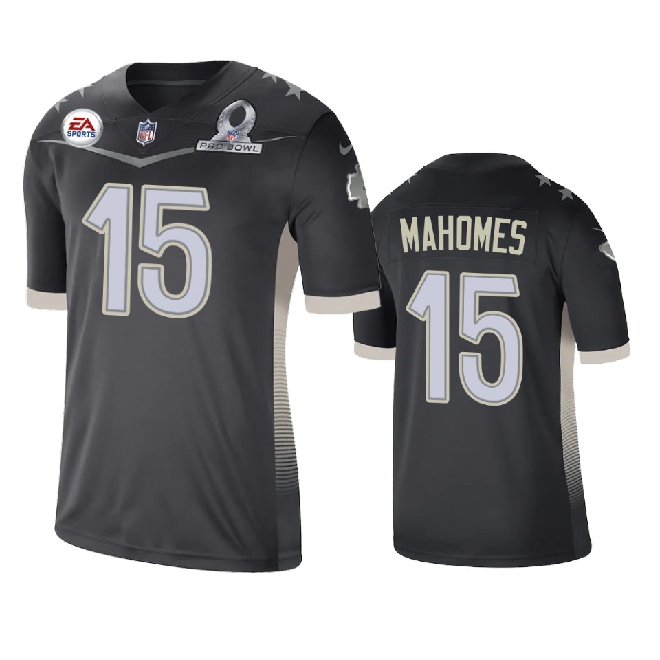 men's chiefs patrick mahomes anthracite 2021 afc pro bowl game jersey