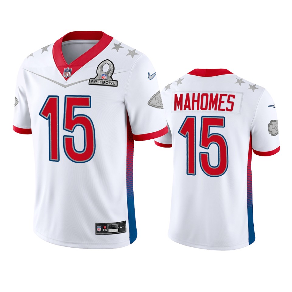 men's chiefs patrick mahomes white game 2022 afc pro bowl jersey