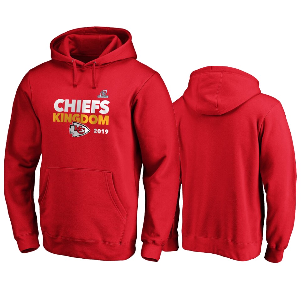 men's chiefs red 2019 nfl playoffs bound hometown checkdown pullover hoodie