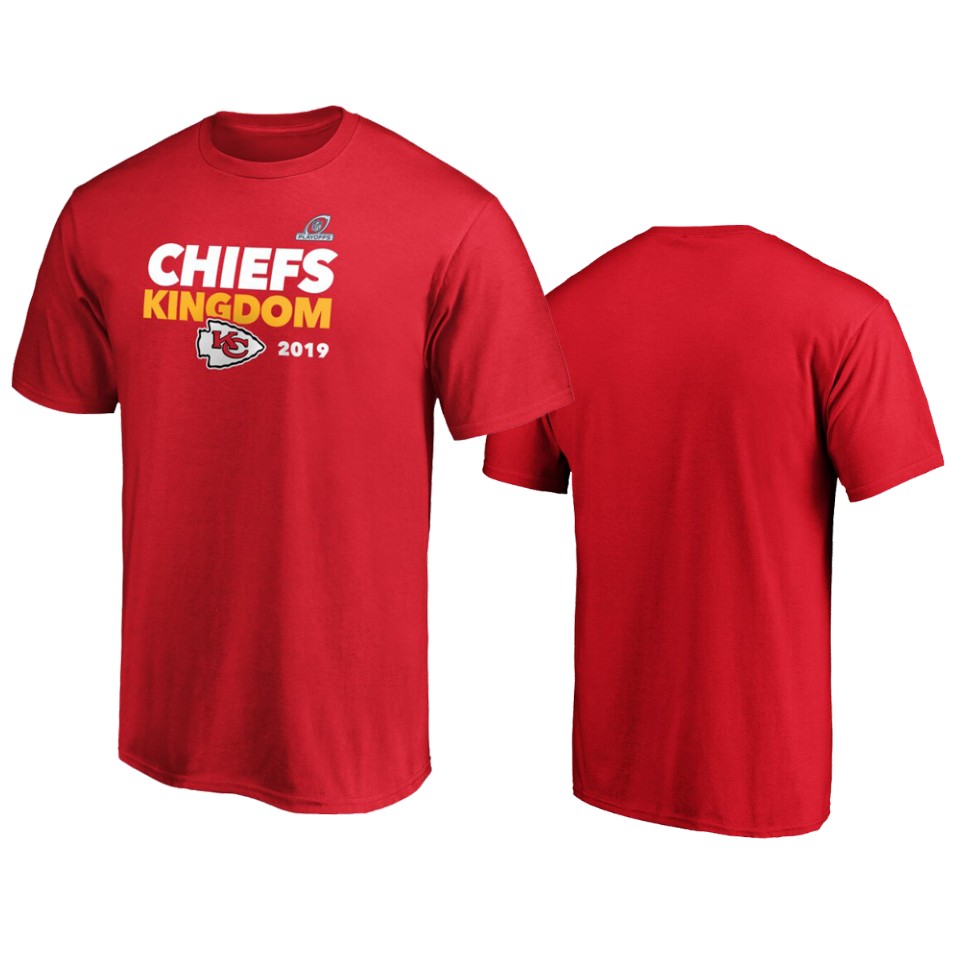 men's chiefs red 2019 nfl playoffs bound hometown checkdown t shirt