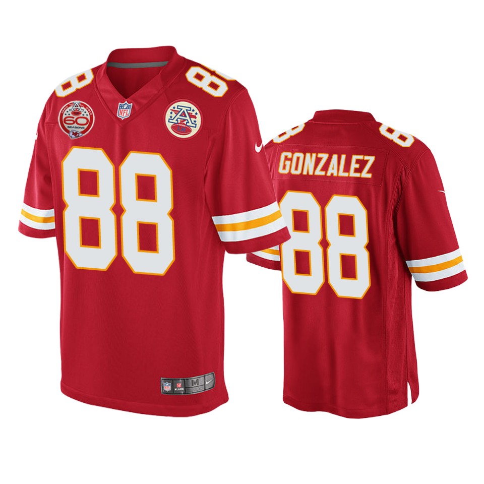 men's chiefs tony gonzalez red 60th anniversary game jersey