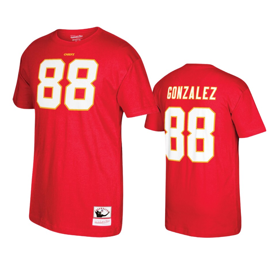 men's chiefs tony gonzalez red retired player t shirt