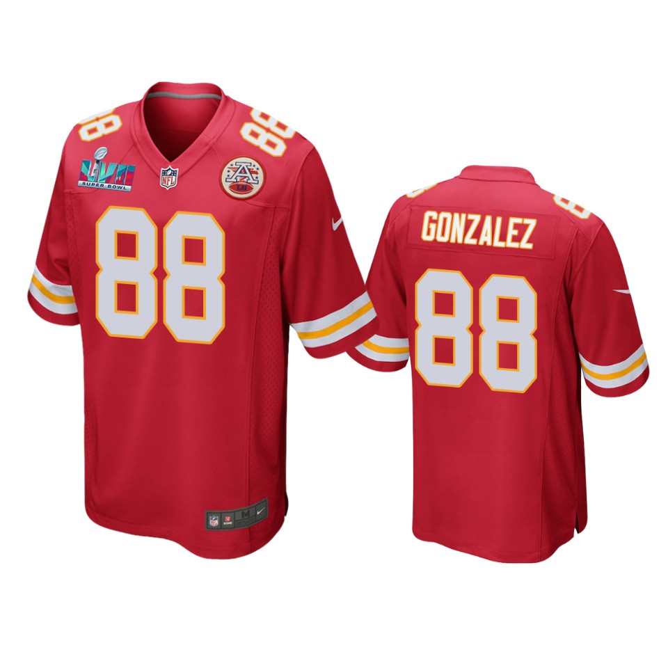 men's chiefs tony gonzalez red super bowl lvii game jersey