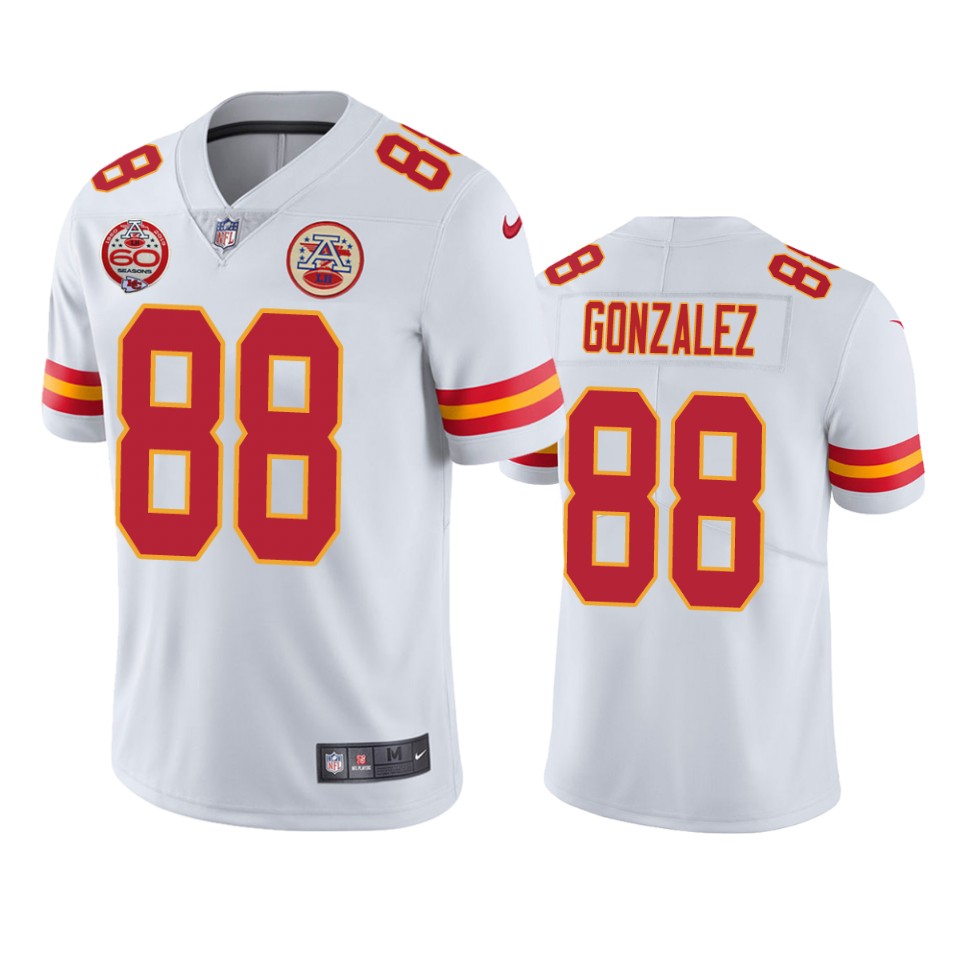 men's chiefs tony gonzalez white 60th anniversary vapor limited jersey