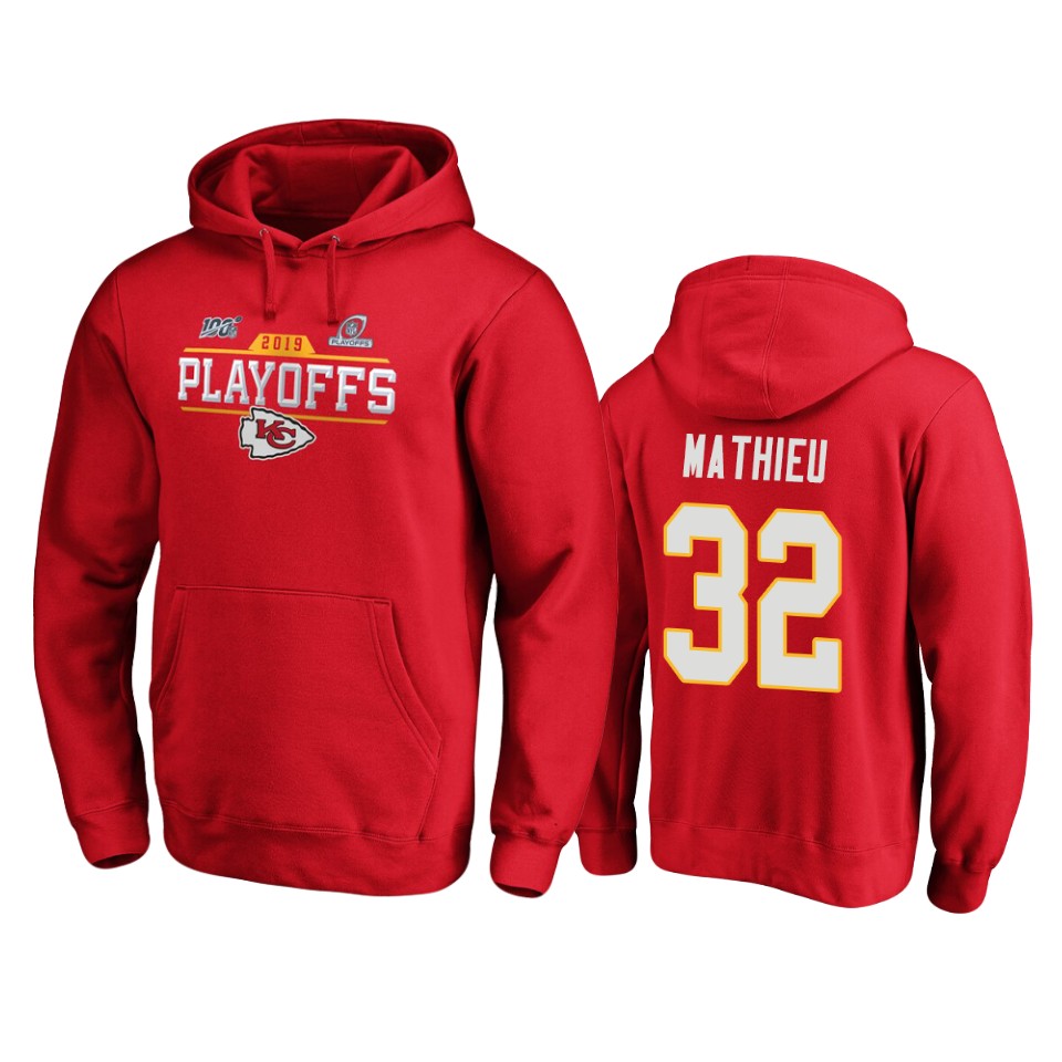 men's chiefs tyrann mathieu red 2019 nfl playoffs bound chip shot pullover hoodie