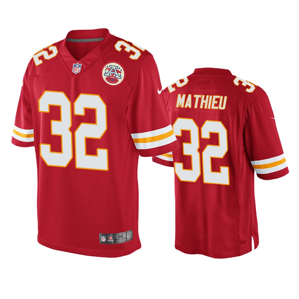 men's chiefs tyrann mathieu red game jersey