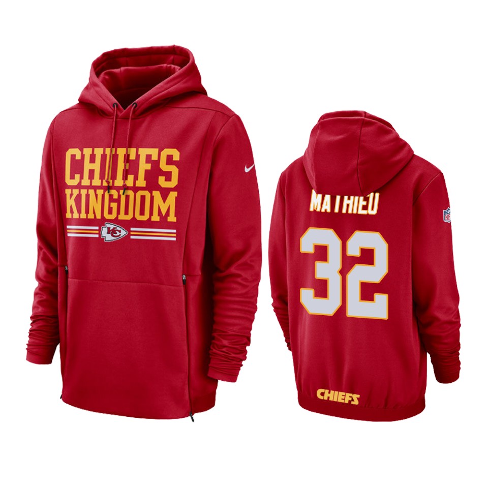 men's chiefs tyrann mathieu red sideline lockup hoodie