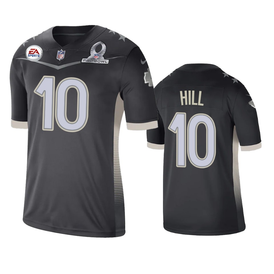 men's chiefs tyreek hill anthracite 2021 afc pro bowl game jersey