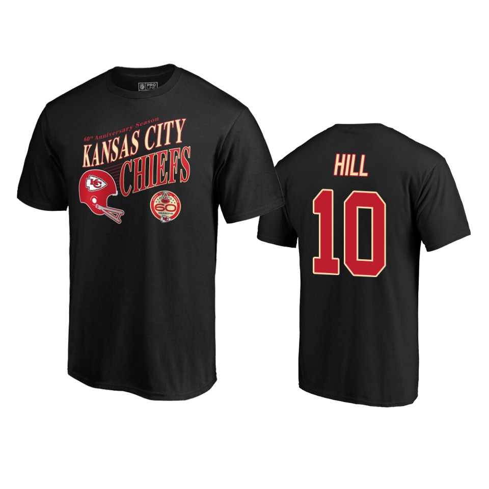 men's chiefs tyreek hill black 60th anniversary t shirt