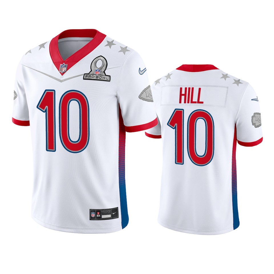 men's chiefs tyreek hill white game 2022 afc pro bowl jersey