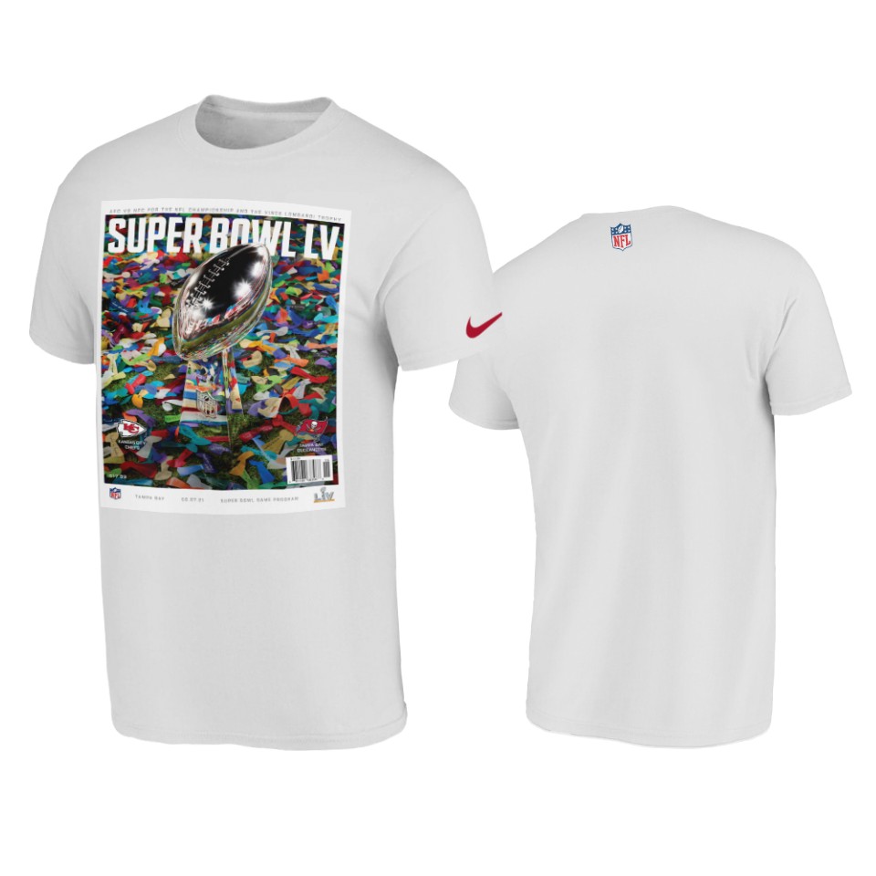 men's chiefs white super bowl lv t shirt