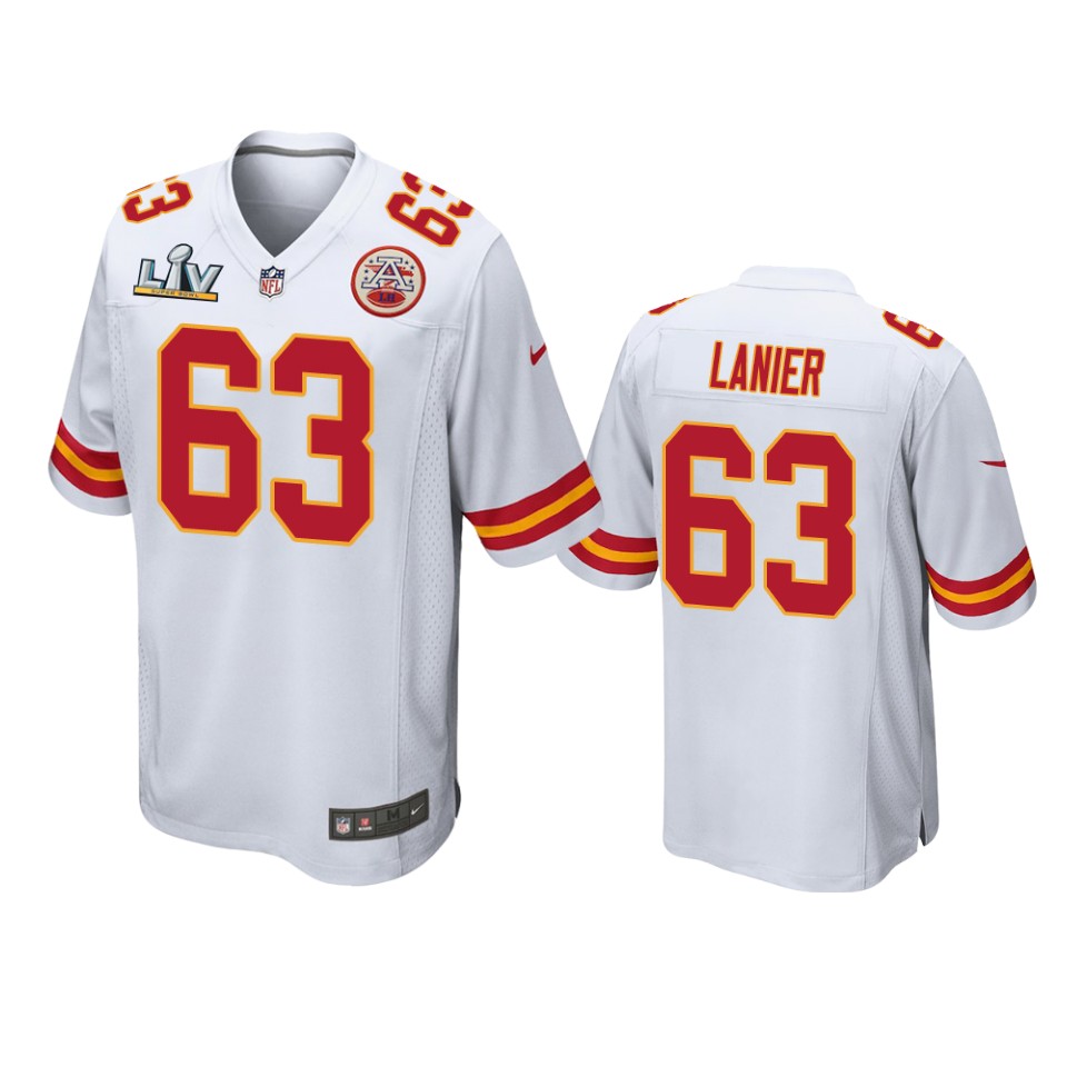 men's chiefs willie lanier white super bowl lv game jersey