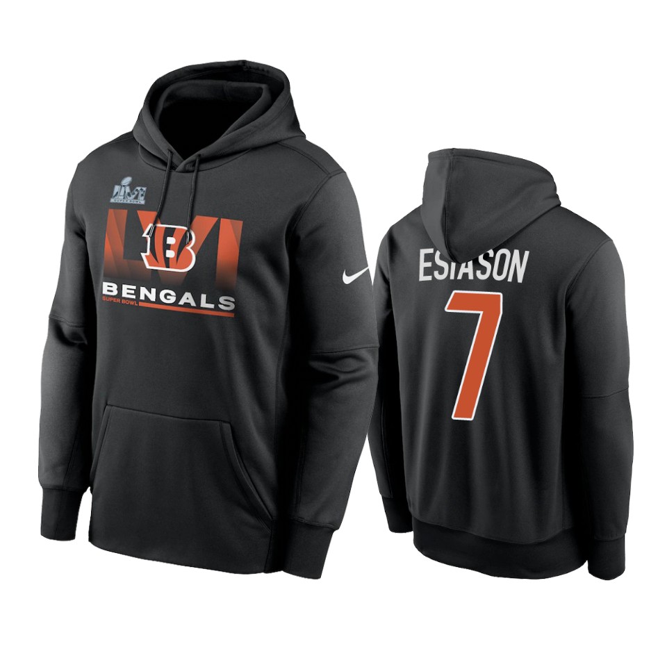 men's cincinnati bengals boomer esiason black super bowl lvi no limits hoodie