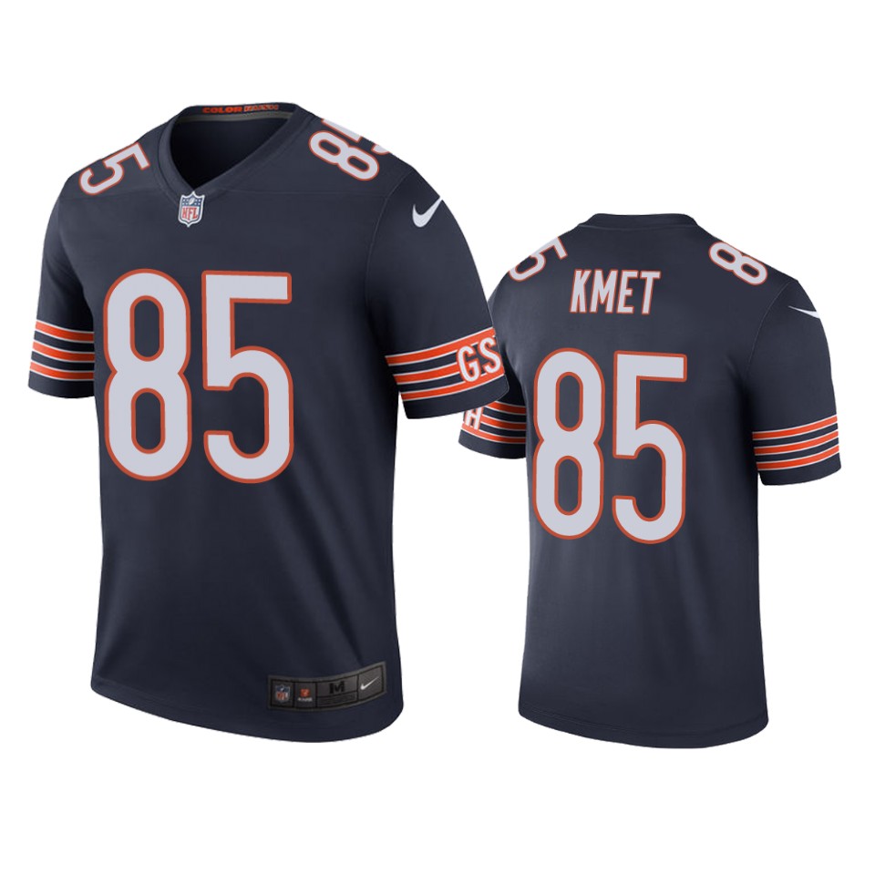 men's color rush legend bears cole kmet navy jersey