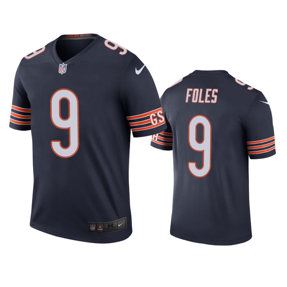 men's color rush legend bears nick foles navy jersey