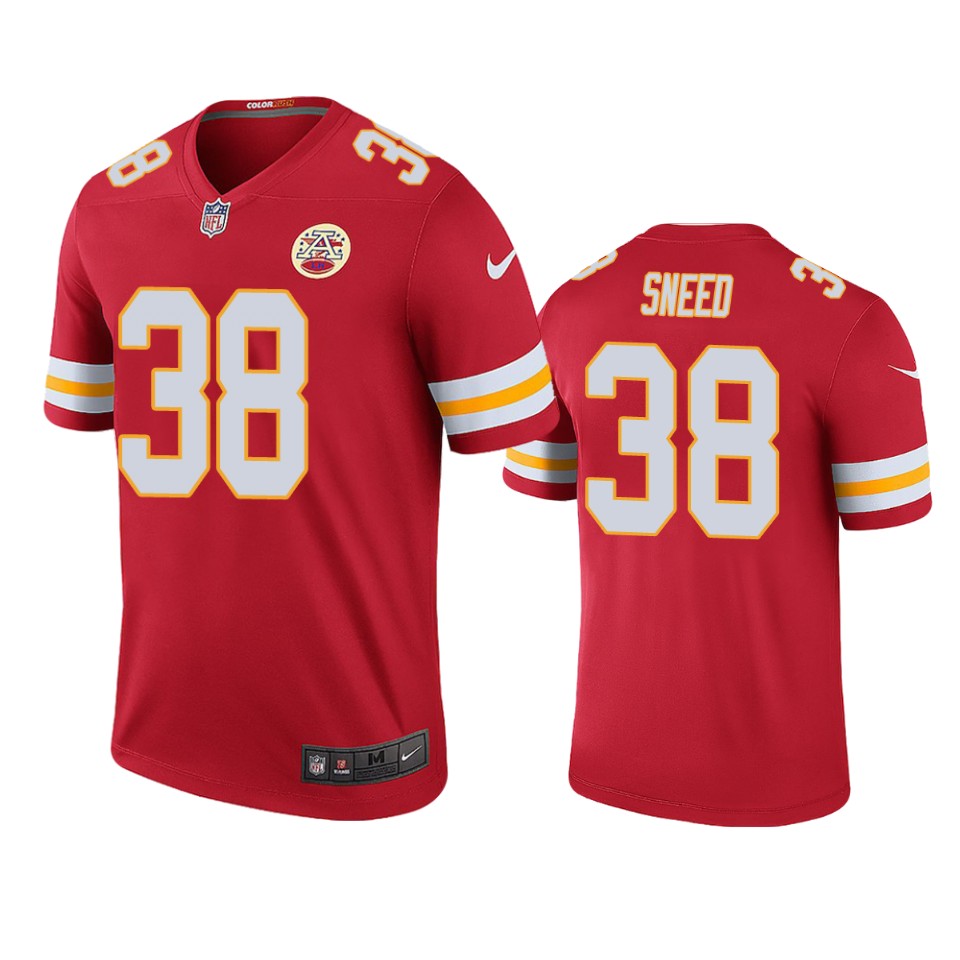 men's color rush legend chiefs l'jarius sneed red jersey