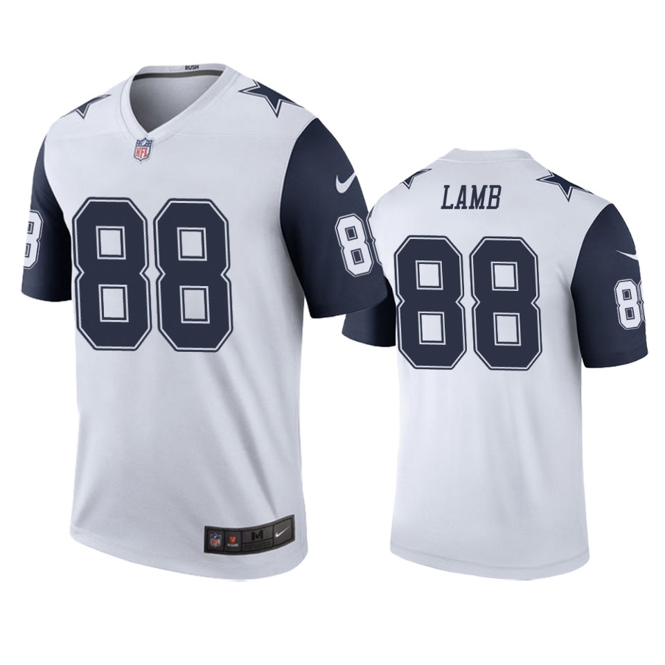 men's color rush legend cowboys ceedee lamb white jersey