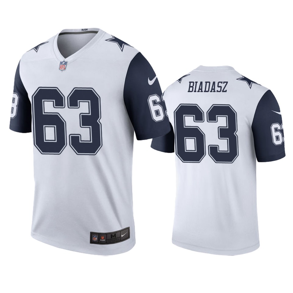 men's color rush legend cowboys tyler biadasz white jersey