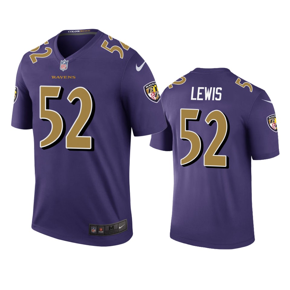 men's color rush legend ravens ray lewis purple jersey