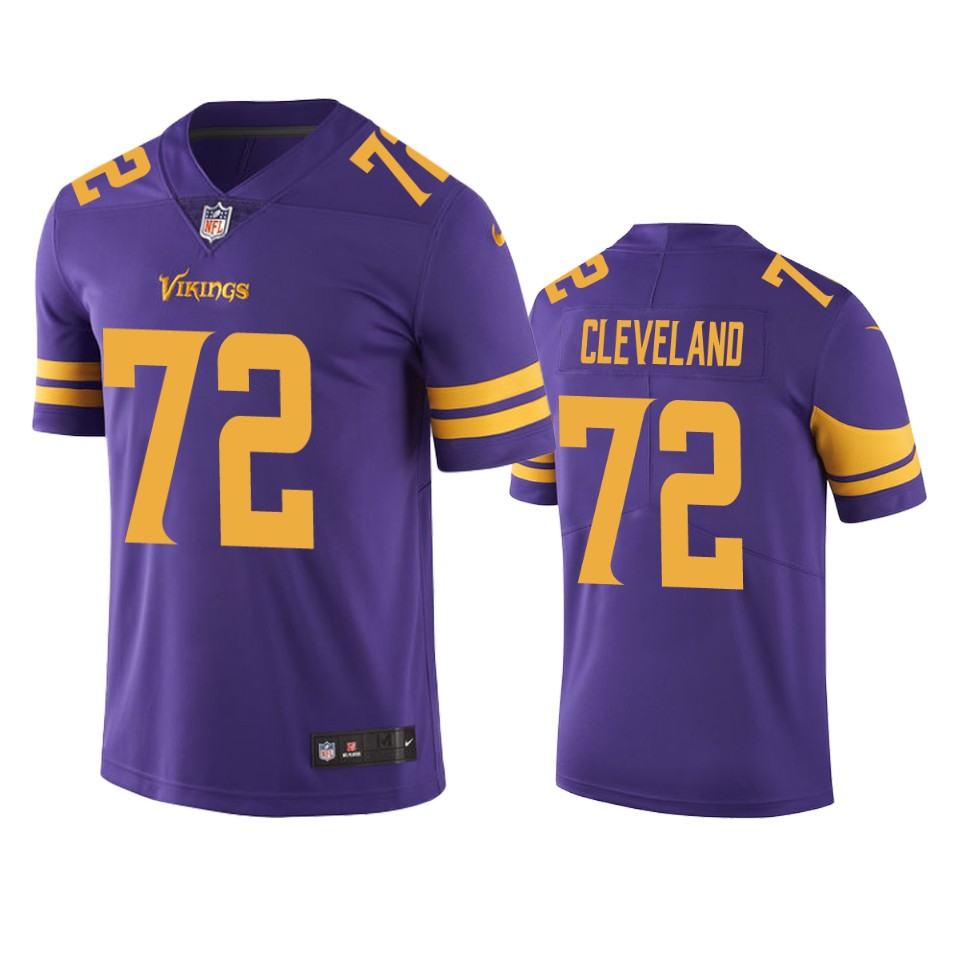 men's color rush limited ezra cleveland vikings purple jersey