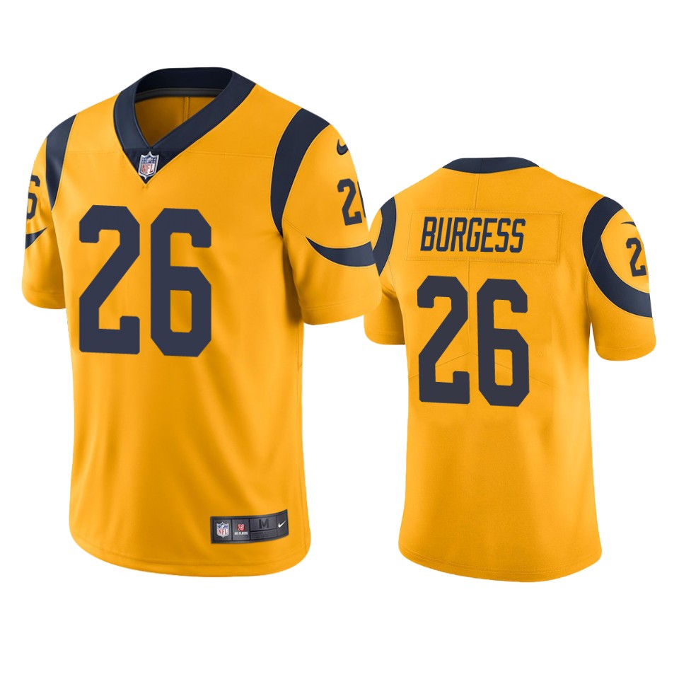 men's color rush limited terrell burgess rams gold jersey