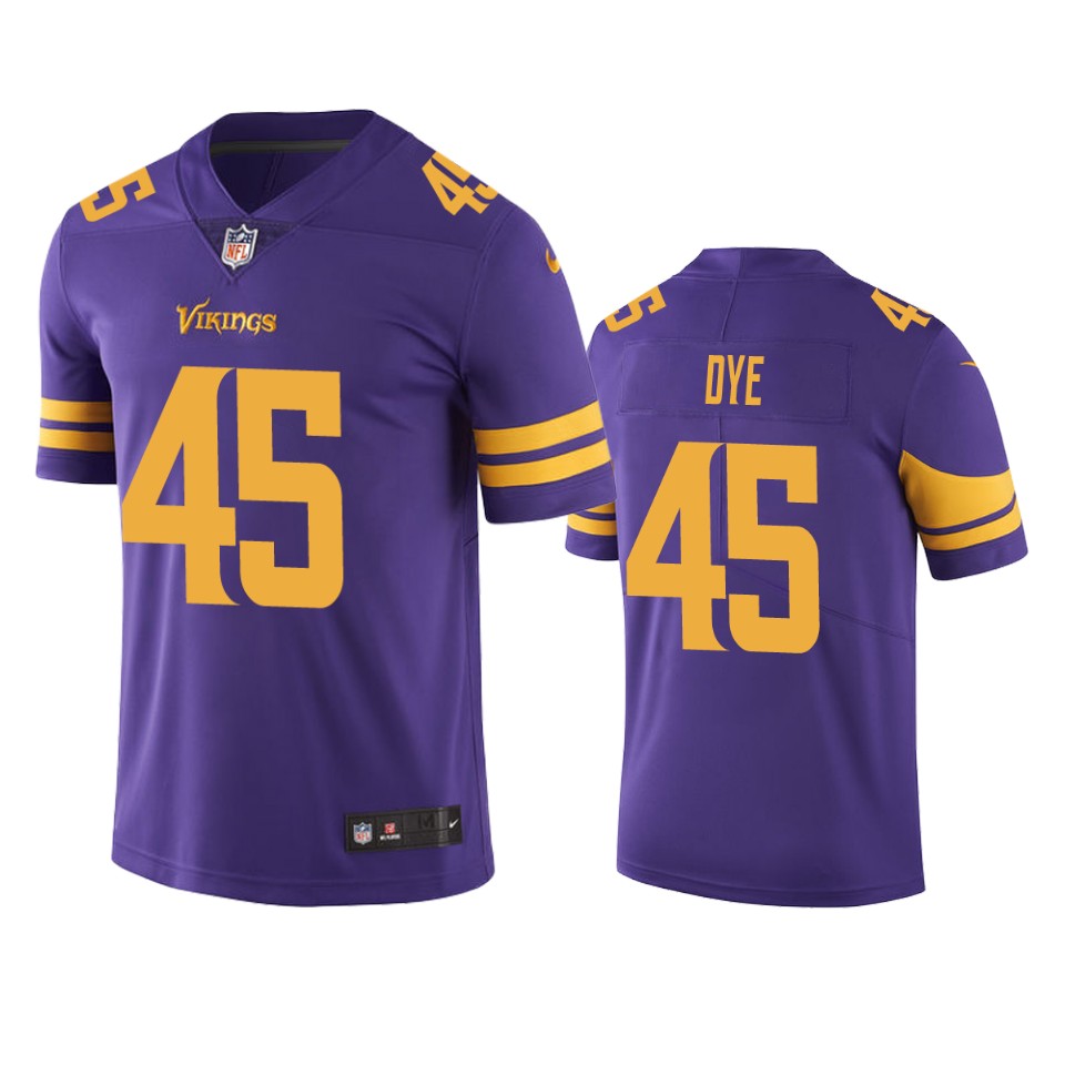 men's color rush limited troy dye vikings purple jersey