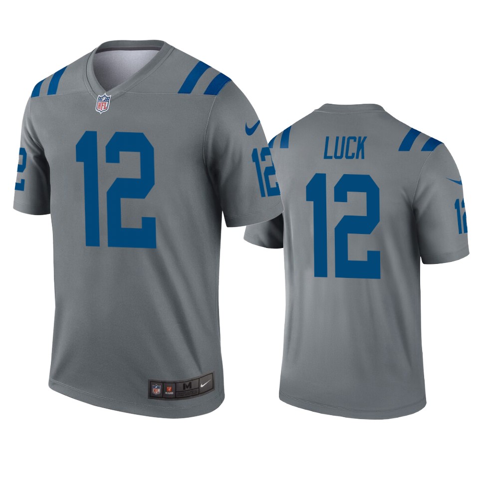 men's colts andrew luck gray inverted legend jersey