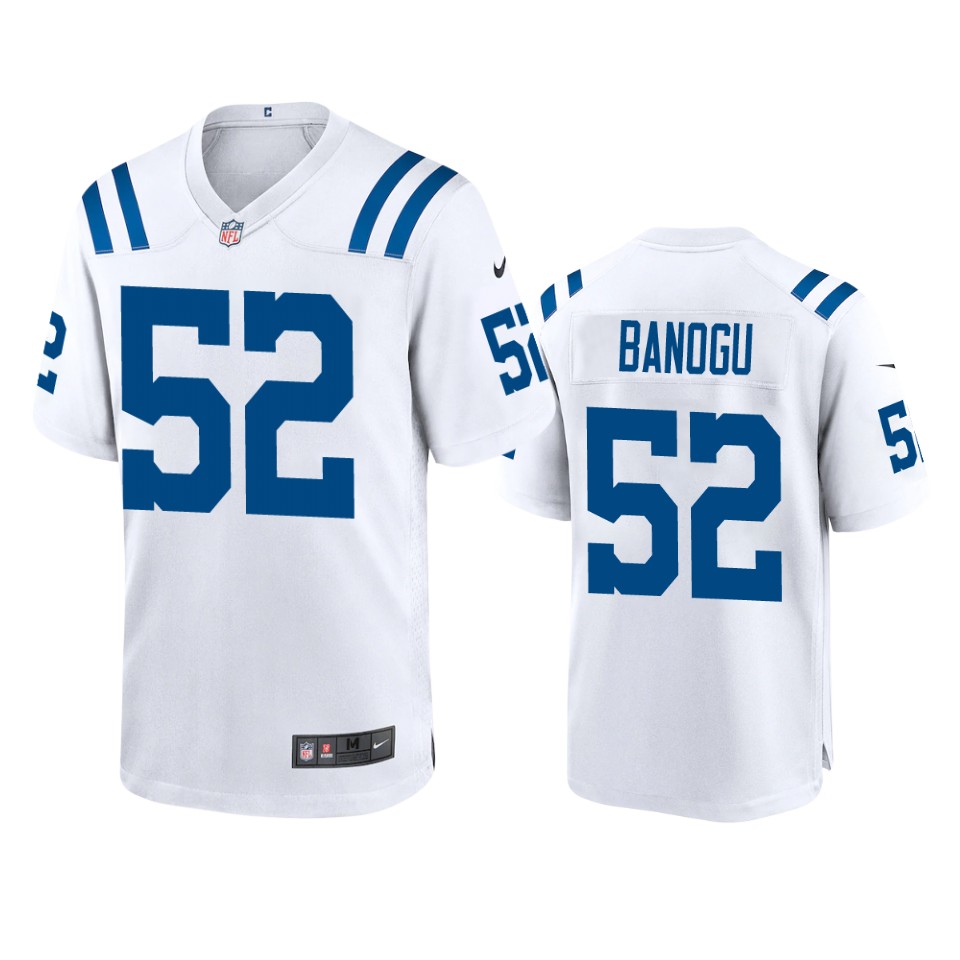men's colts ben banogu white 2020 game jersey