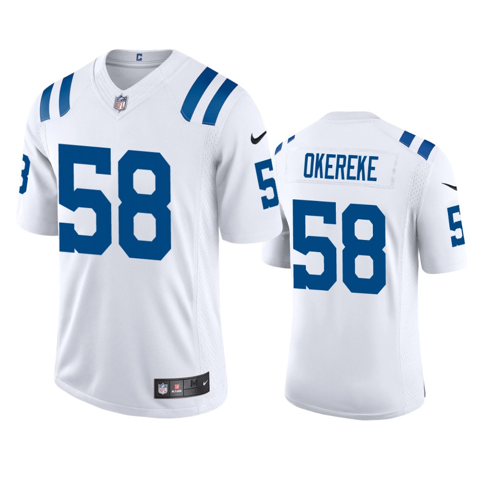 men's colts bobby okereke white 2020 vapor limited jersey