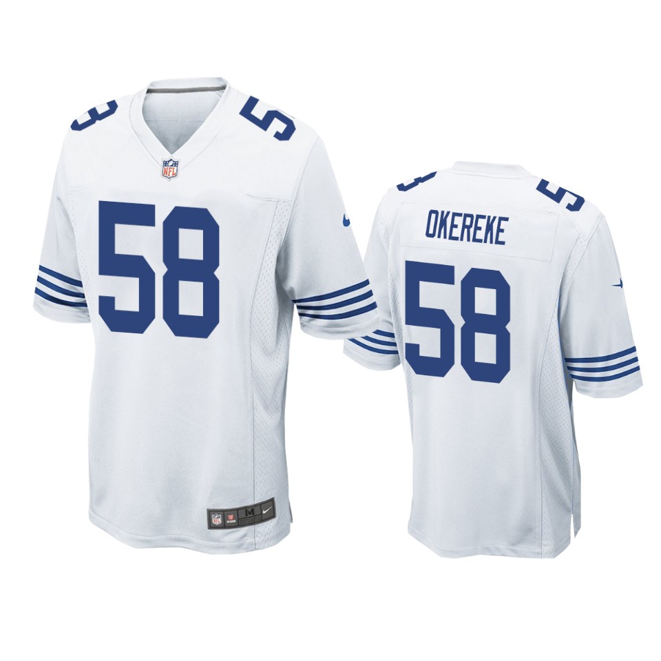 men's colts bobby okereke white game jersey