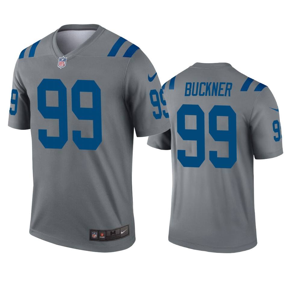 men's colts deforest buckner gray inverted legend jersey