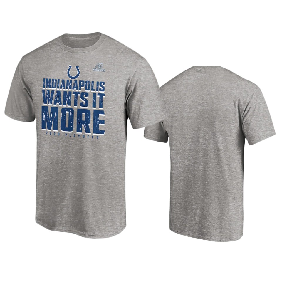 men's colts gray 2020 nfl playoffs shift t shirt