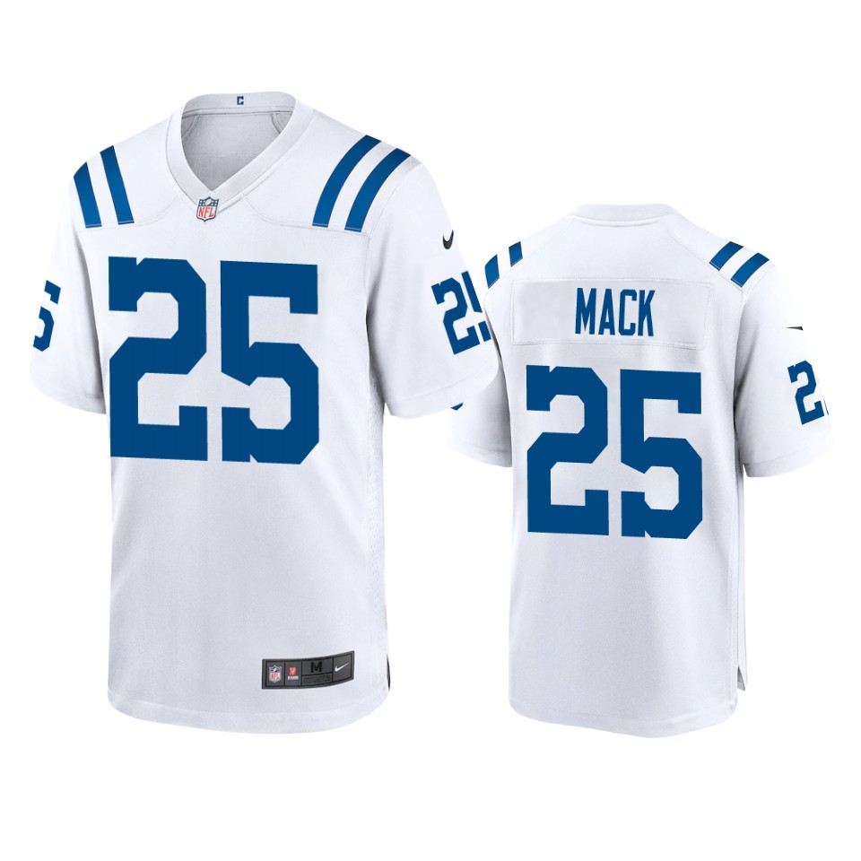 men's colts marlon mack white 2020 game jersey