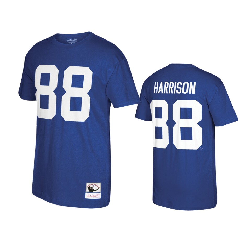 men's colts marvin harrison royal retired player t shirt