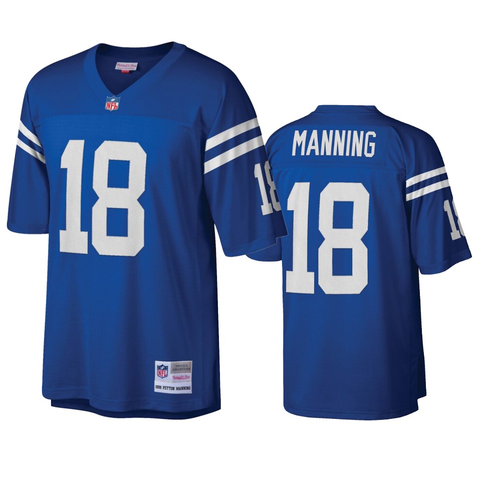 men's colts peyton manning royal legacy replica jersey