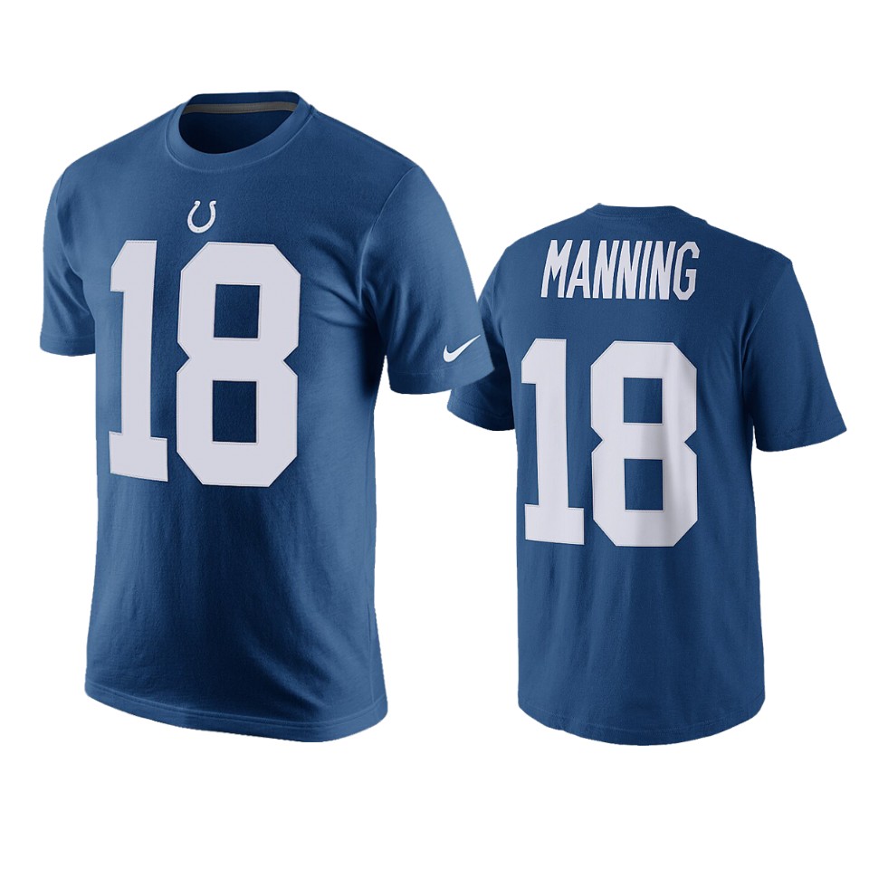 men's colts peyton manning royal player pride t shirt