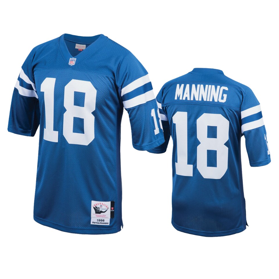 men's colts peyton manning royal throwback 1998 authenti jersey