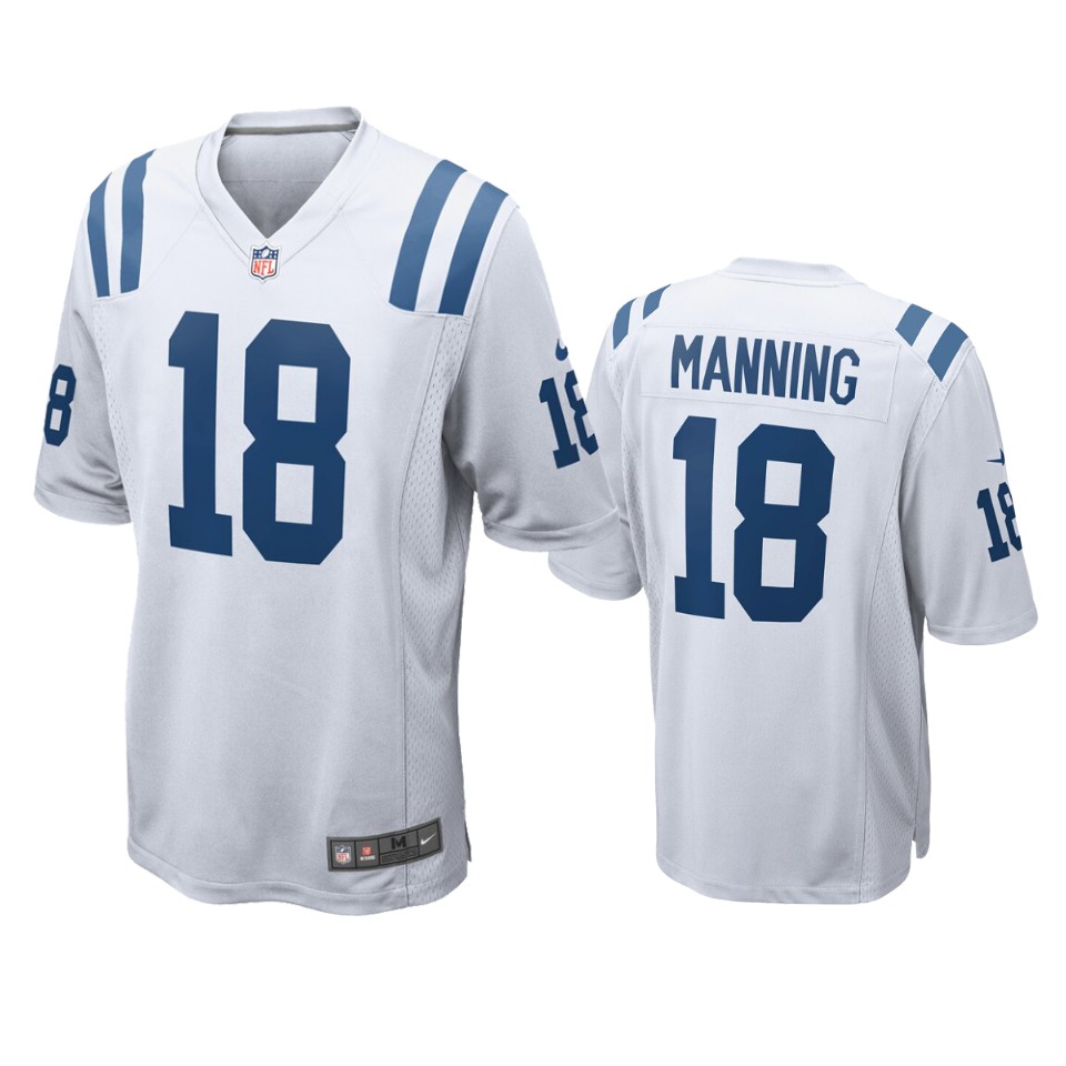 men's colts peyton manning white game jersey