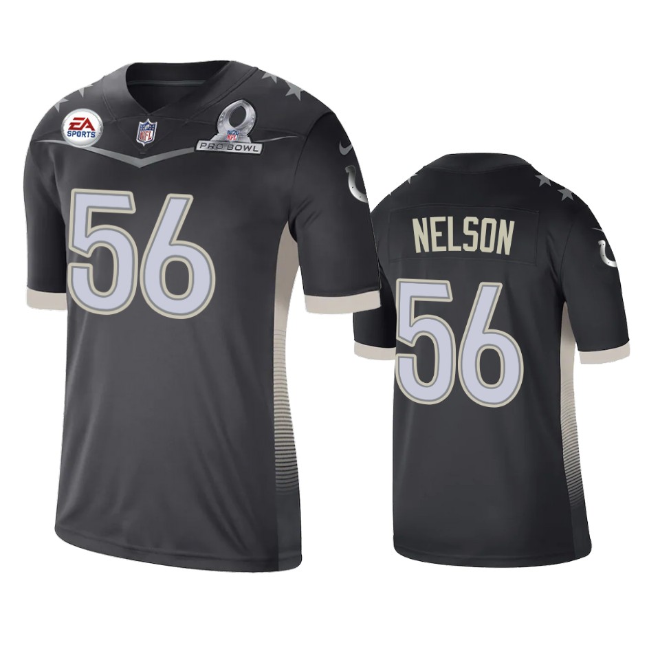men's colts quenton nelson anthracite 2021 afc pro bowl game jersey