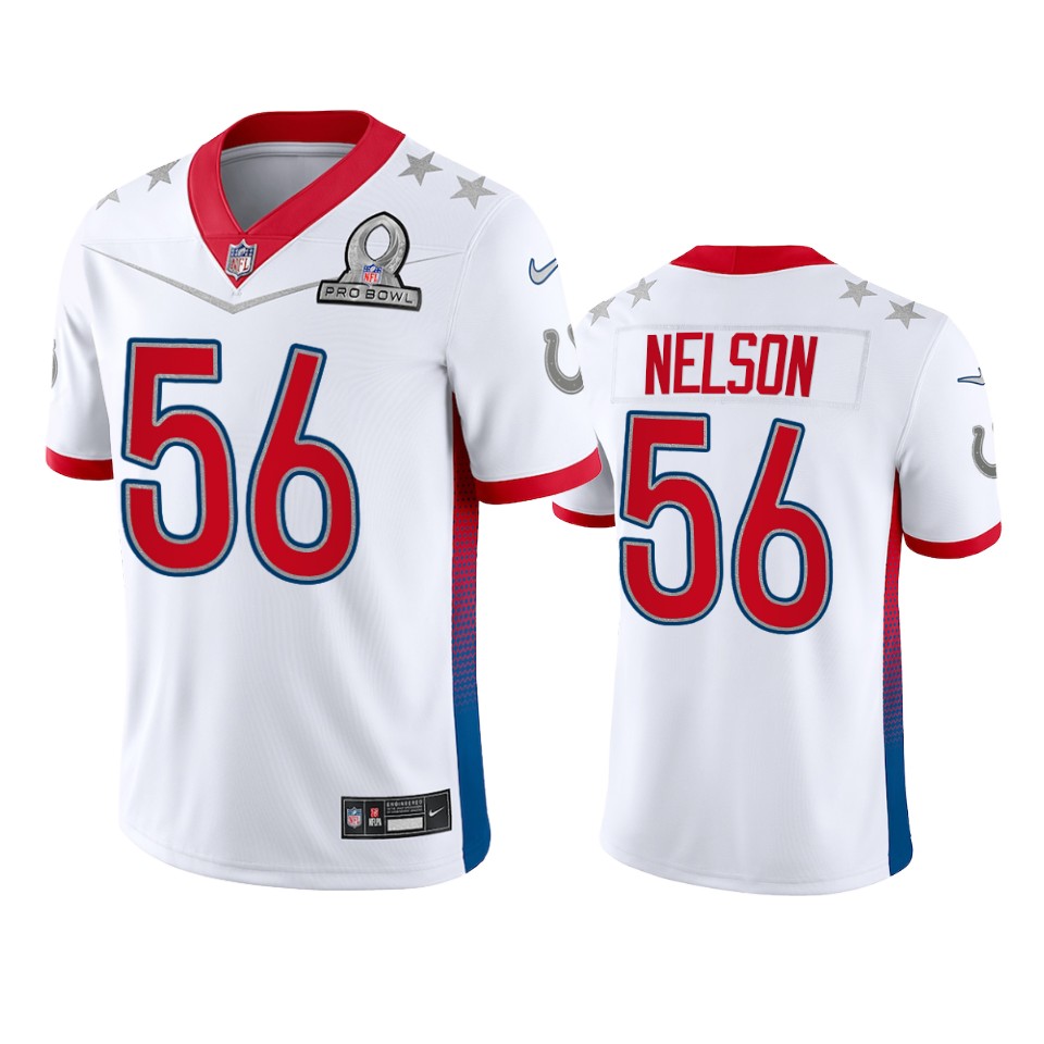 men's colts quenton nelson white game 2022 afc pro bowl jersey