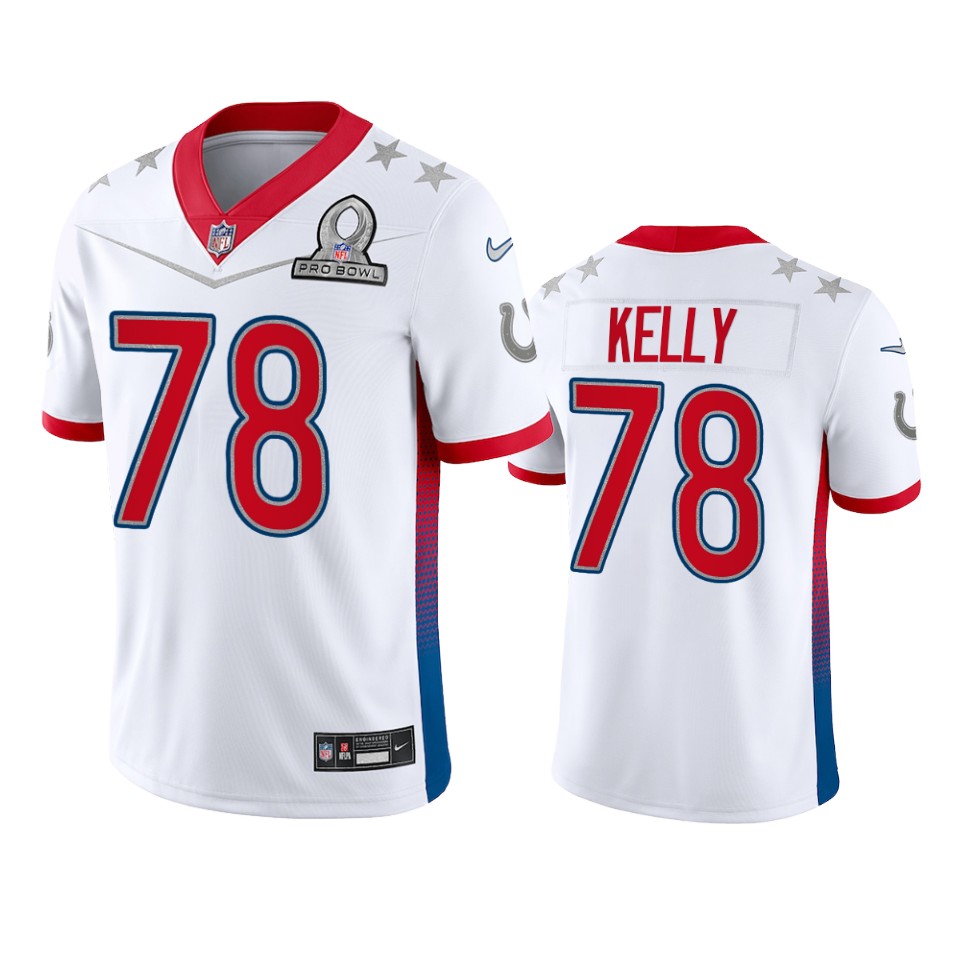 men's colts ryan kelly white game 2022 afc pro bowl jersey