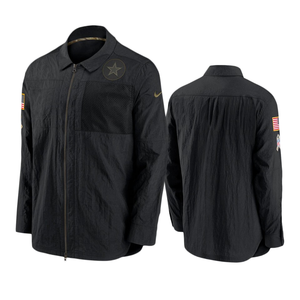 men's cowboys black 2020 salute to service sideline jacket