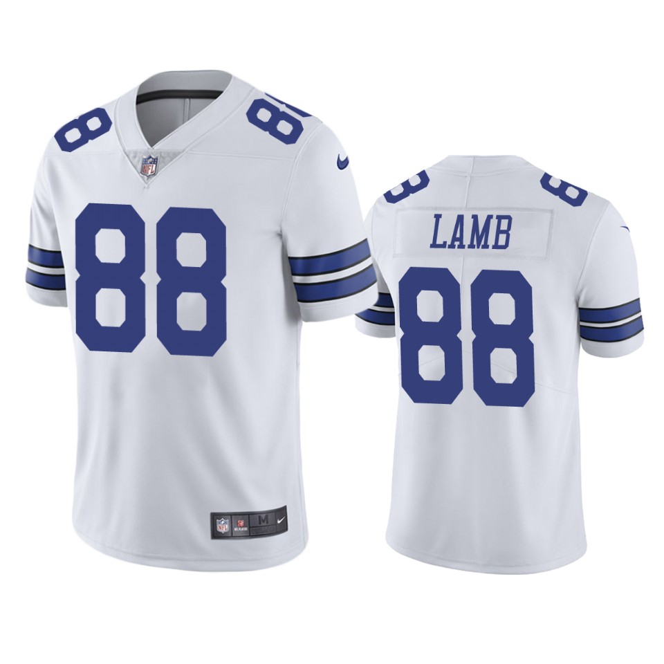 men's cowboys ceedee lamb white vapor limited jersey