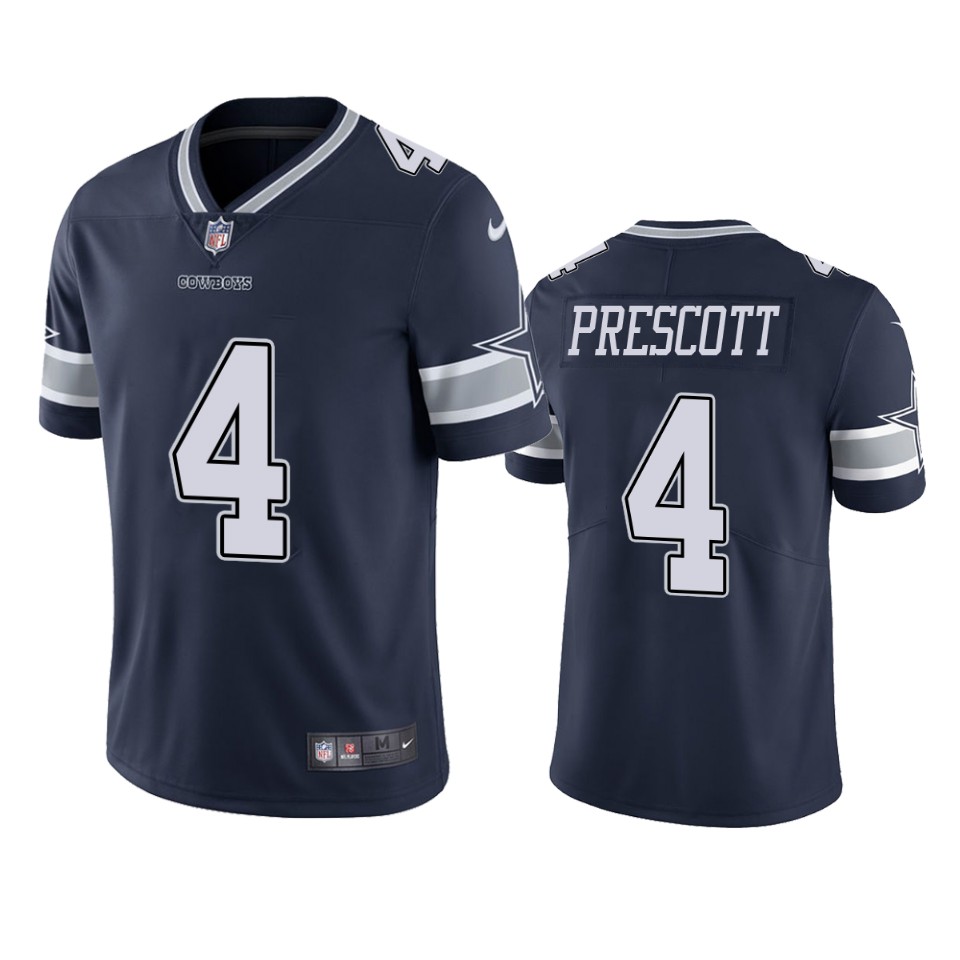 men's cowboys dak prescott navy vapor untouchable limited jersey