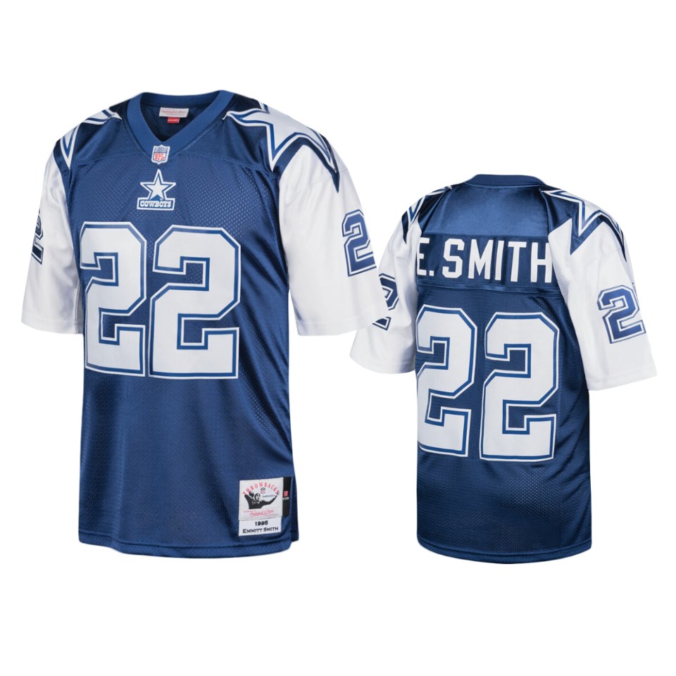 men's cowboys emmitt smith navy throwback 1995 authentic jersey
