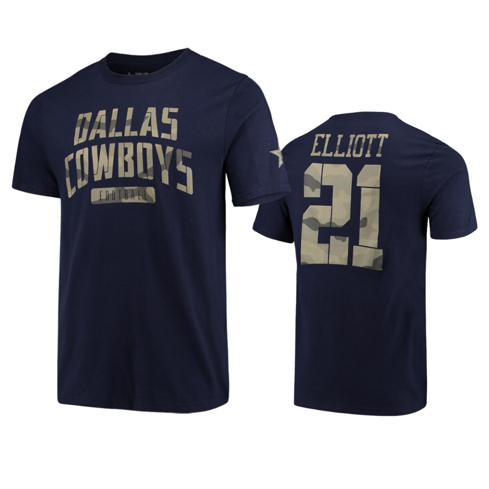 men's cowboys ezekiel elliott navy camo t shirt