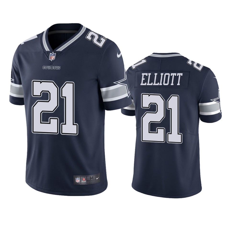 men's cowboys ezekiel elliott navy vapor untouchable limited jersey